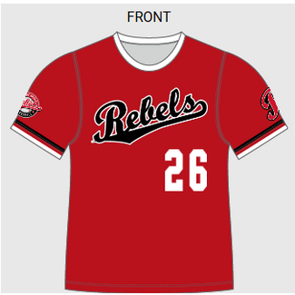Alleson Rebels Baseball Custom Red Jersey - 8U Team