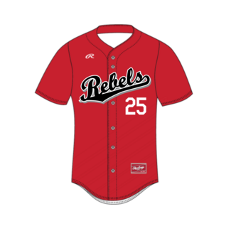 Rawlings Rebels Baseball Custom Rawlings Red Jersey