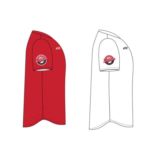 Rebels Baseball Custom Rawlings Red Jersey