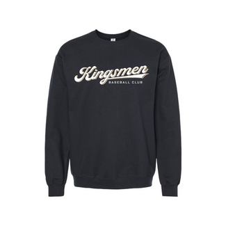 Kingsmen Baseball Softstyle Midweight Crewneck Sweatshirt -Black