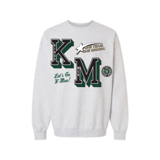 Kingsmen Baseball Softstyle Midweight Crewneck Sweatshirt - Ash