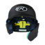 Ghost Baseball Club Rawlings MACH White Matte Helmet with EXT Flap
