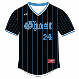 Rawlings Ghost Rawlings V-Neck Pin Stripe Jersey