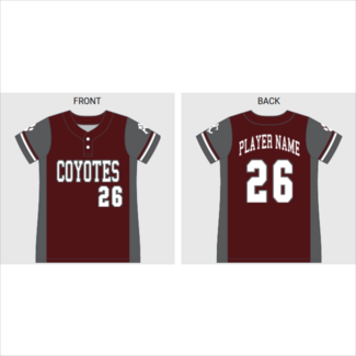 Alleson AV Coyotes Softball 2 Button Game Jersey