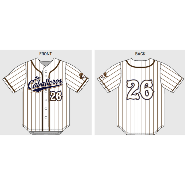 Caballeros Baseball Custom Full Button Jersey