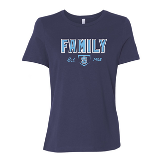 Sylmar Baseball "Family" Logo Ladies Relaxed Crew Tee