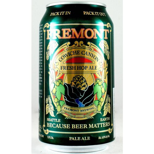 Fremont Brewing "Cowiche Canyon Fresh Hop Ale" Pale Ale 16oz Can - Seattle, WA Fremont Brewing "Cowiche Canyon Fresh Hop Ale" Pale Ale 16oz Can - Seattle, WA