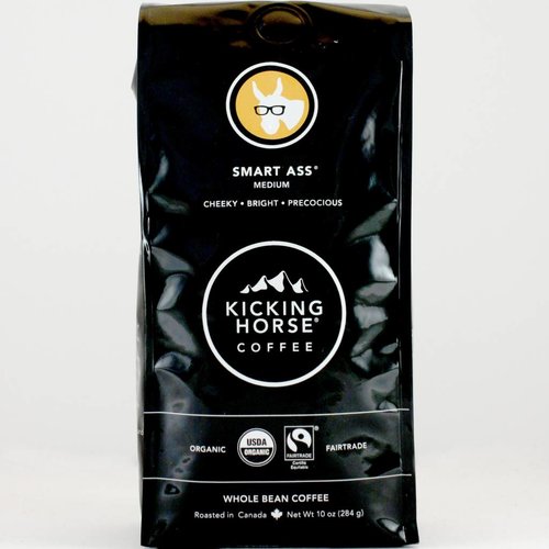 Kicking Horse Coffee "Smart Ass"  Medium Roast Whole Bean, British Columbia, 10 oz bag