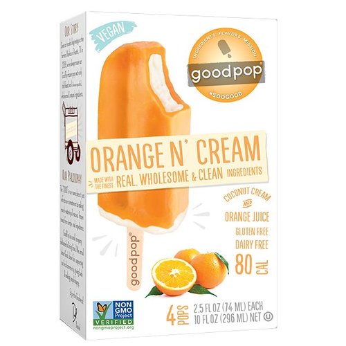 Goodpop Orange N' Cream Frozen Bars, Austin, Texas 4 pack Goodpop Orange N' Cream Frozen Bars, Austin, Texas 4 pack