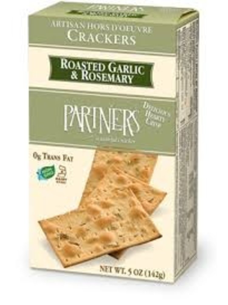 Partners Roasted Garlic & Rosemary Artisan Crackers