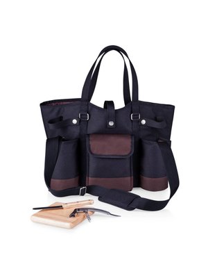 Picnic Time Wine Country Wine & Cheese Tote Black