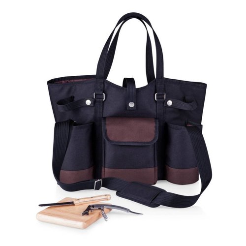 Picnic Time Wine Country Wine & Cheese Tote Black