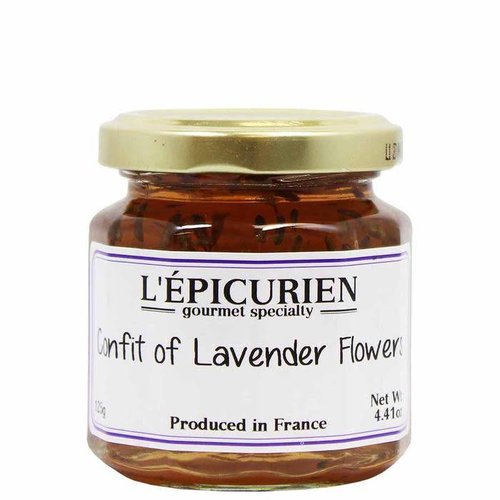 L'Epicurien Confit of Lavender Flower 4.4oz Jar, Provence, France