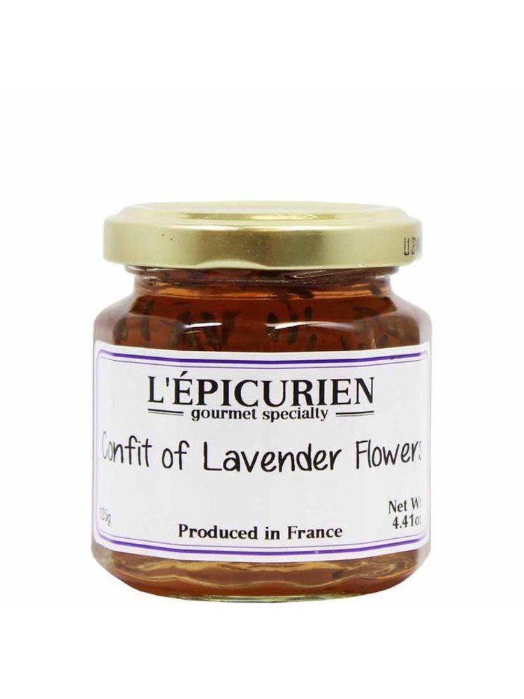 L'Epicurien Confit of Lavender Flower 4.4oz Jar, Provence, France
