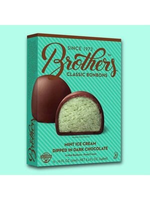 Brothers Classic Bonbons Mint Ice Cream Dipped in Dark Chocolate, Santa Ana, California