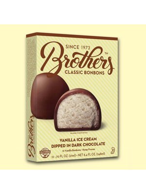 Brothers Classic Bonbons Vanilla Ice Cream Dipped in Dark Chocolate, Santa Ana, California