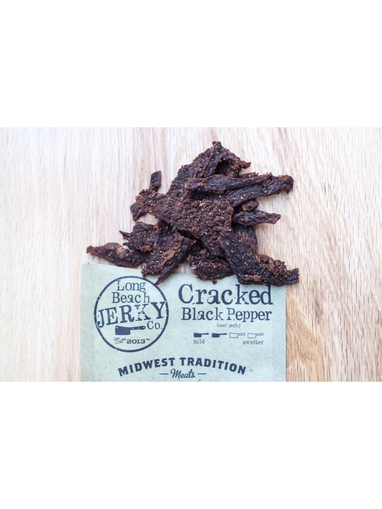 Long Beach Jerky "Cracked Black Pepper" 2.5oz Bag, Long Beach, California