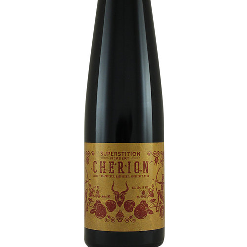 Superstition "Cherion" Cherry, Blackberry, Raspberry, Blueberry Mead 375ml Bottle - Prescott AZ Superstition "Cherion" Cherry, Blackberry, Raspberry, Blueberry Mead 375ml Bottle - Prescott AZ