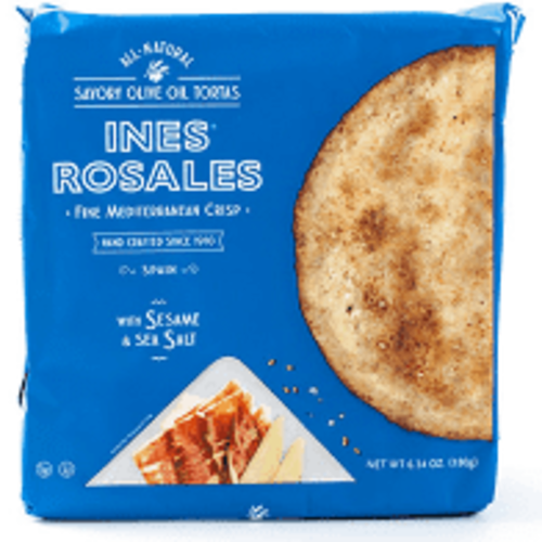 Ines Rosales Savory Olive Oil Tortas with Sesame & Sea Salt, Spain Ines Rosales Savory Olive Oil Tortas with Sesame & Sea Salt, Spain