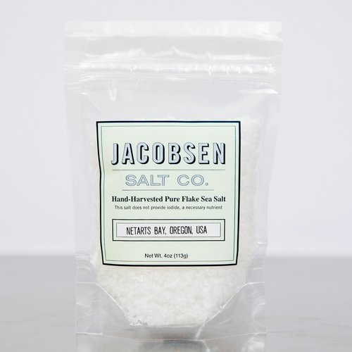 Jacobsen Salt Co. Hand-Harvested Pure Flake Sea Salt 4oz Bag, Portland, Oregon