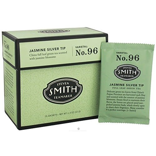 Smith Teamaker "Jasmine Silver Tip" Tea Varietal: No. 96 Portland, Oregon 15 Sachets Smith Teamaker "Jasmine Silver Tip" Tea Varietal: No. 96 Portland, Oregon 15 Sachets