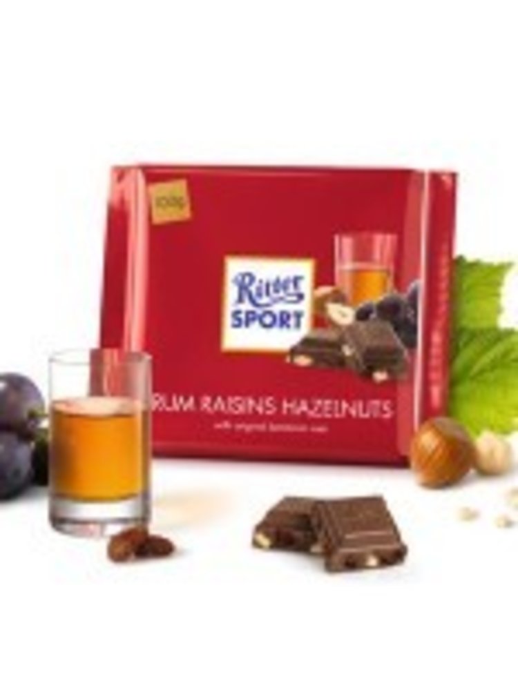 Ritter Sport Rum Raisins Hazelnut Chocolate Bar 3.5oz, Germany