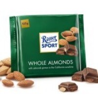 Ritter Sport Whole Almonds Milk Chocolate Bar 3.5oz, Germany