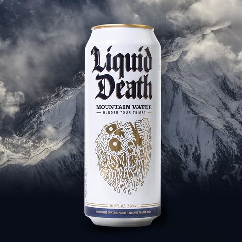 Liquid Death Austrian Mountain Water 16 oz. can Liquid Death Austrian Mountain Water 16 oz. can
