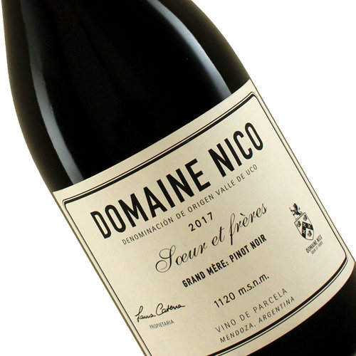 Domaine Nico 2017 Pinot Noir "Grand Mere" Mendoza, Argentina Domaine Nico 2017 Pinot Noir "Grand Mere" Mendoza, Argentina