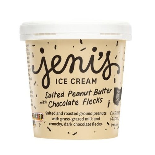 Jeni's Salted Peanut Butter with Chocolate Flecks Ice Cream Pint, Ohio