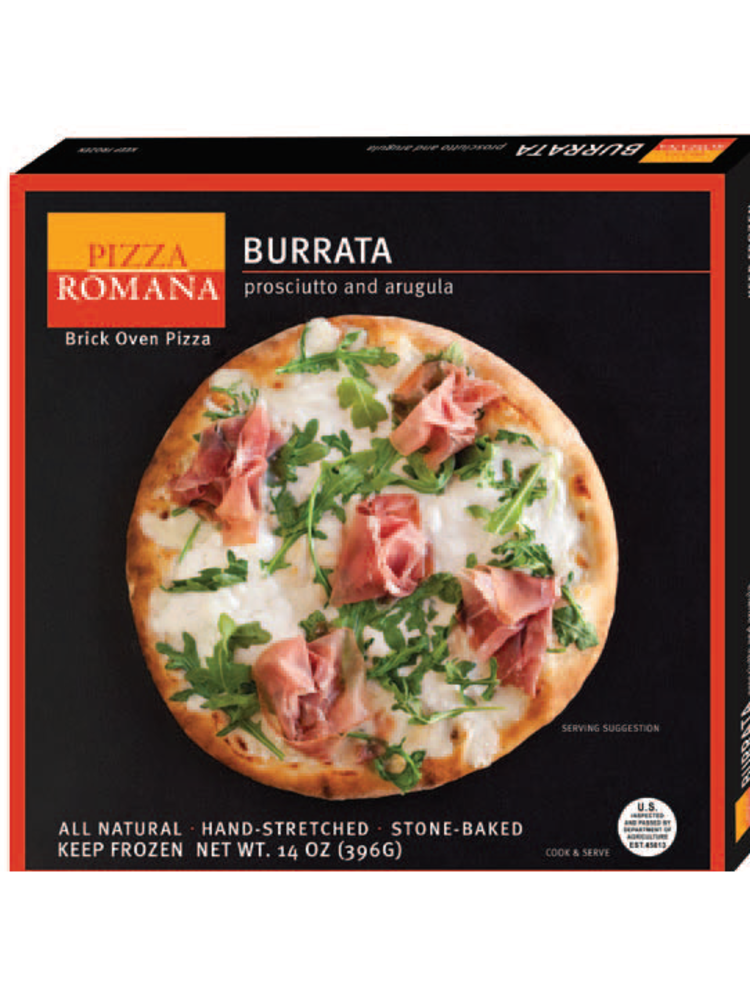 Pizza Romana Burrata with Proscuitto and Arugula Brick Oven Pizza, Marche, Italy