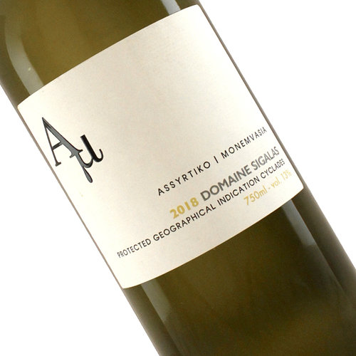 Domaine Sigalas 2018 A/m Assyrtiko Monemvasia Blend, Cyclades Greece Domaine Sigalas 2018 A/m Assyrtiko Monemvasia Blend, Cyclades Greece