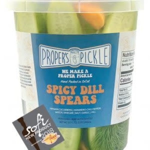 Proper's Pickle Spicy Dill Spears - 32 oz. Proper's Pickle Spicy Dill Spears - 32 oz.
