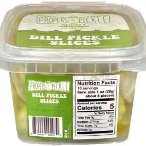 Proper's Pickle Dill Pickle Slices, 16 oz.