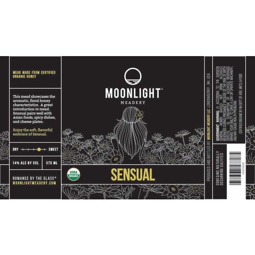 Moonlight Meadery "Sensual" Mead 375ml bottle - Londonderry, NH