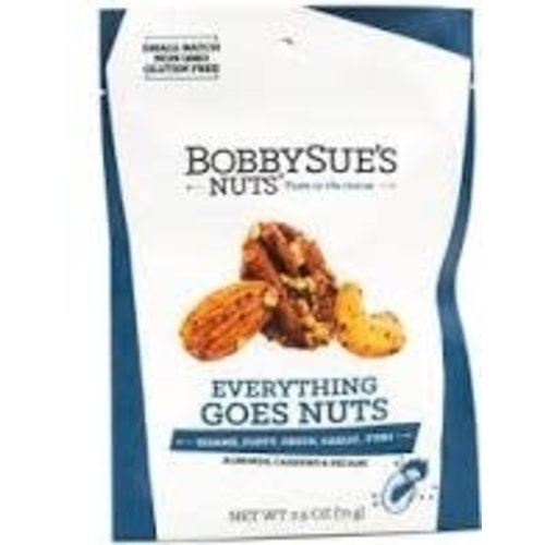 Bobbysue's Nuts "Everything Goes Nuts" 2.5oz Bobbysue's Nuts "Everything Goes Nuts" 2.5oz