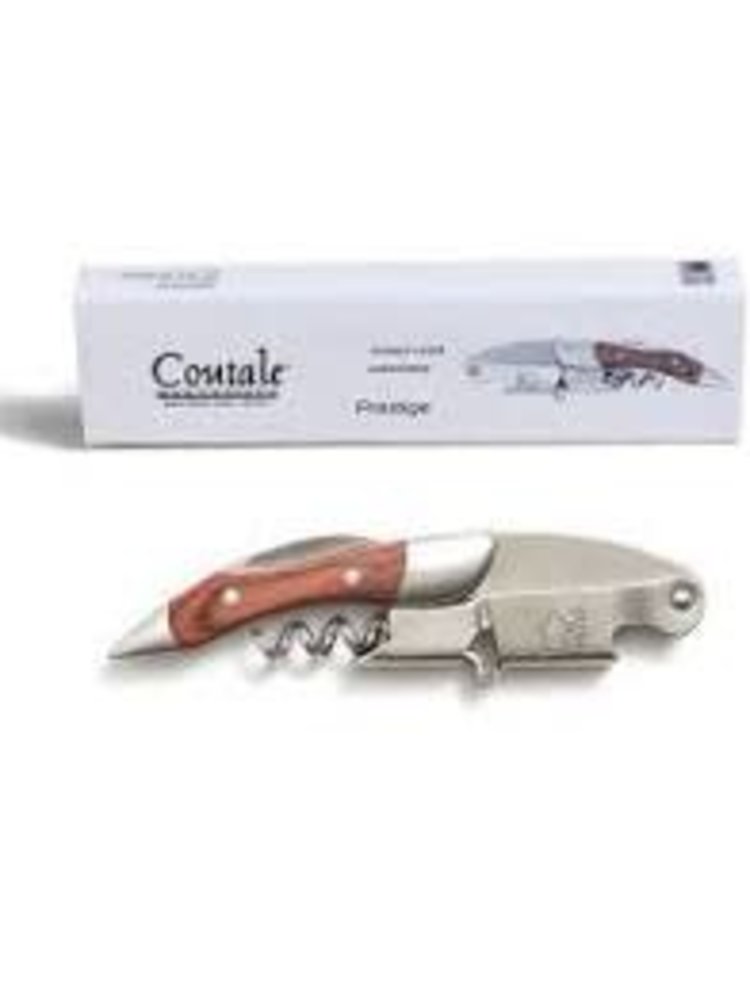 Coutale Double Lever Wood Handle Corkscrew