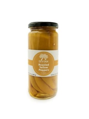 Divina Roasted Yellow Peppers, 16oz.