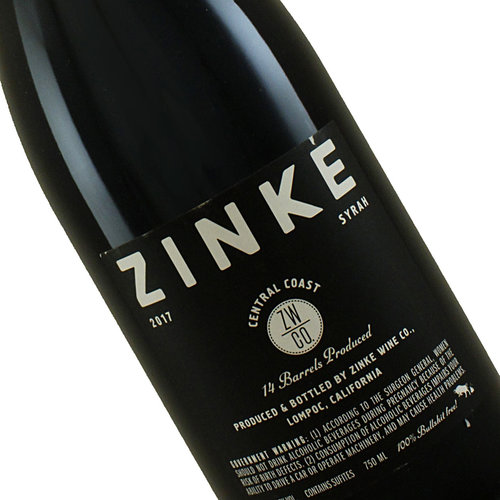 Zinke 2017 Syrah, Central Coast Zinke 2017 Syrah, Central Coast