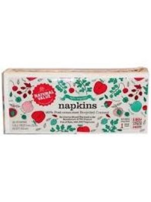Natural Value 100% Recycled Napkins, 120 count