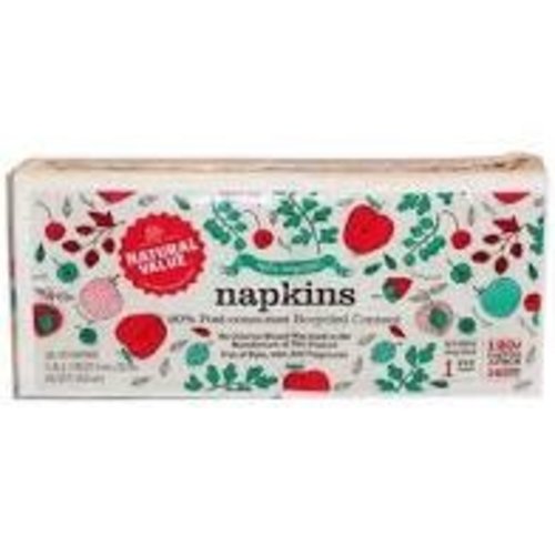 Natural Value 100% Recycled Napkins, 120 count Natural Value 100% Recycled Napkins, 120 count