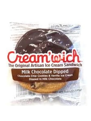 Cream'wich Milk Chocolate Dipped Ice Cream Sandwich, Los Alamitos, California