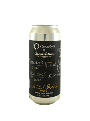Equilibrium Brewery/Great Notion Brewing "Juice = Juice" Double India Pale Ale 16oz Can - Middletown, NY