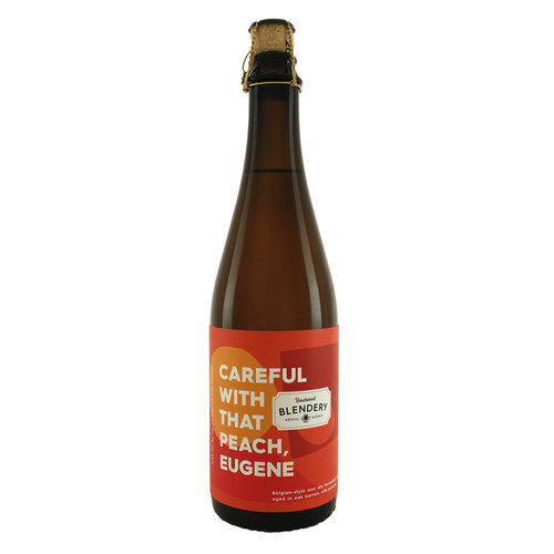 Beachwood Blendery "Careful With That Peach, Eugene" Belgian-Style Sour Ale Aged w/Peaches 500ml Bottle - Long Beach, CA Beachwood Blendery "Careful With That Peach, Eugene" Belgian-Style Sour Ale Aged w/Peaches 500ml Bottle - Long Beach, CA