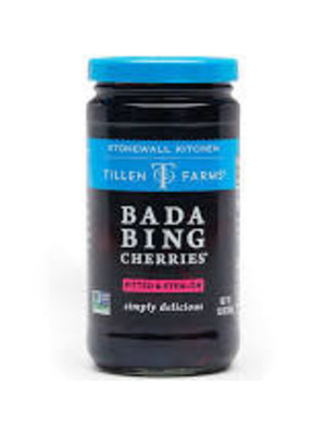 Tillen Farms Bada Bing Cherries 13.5oz Jar, Pitted & Stem On