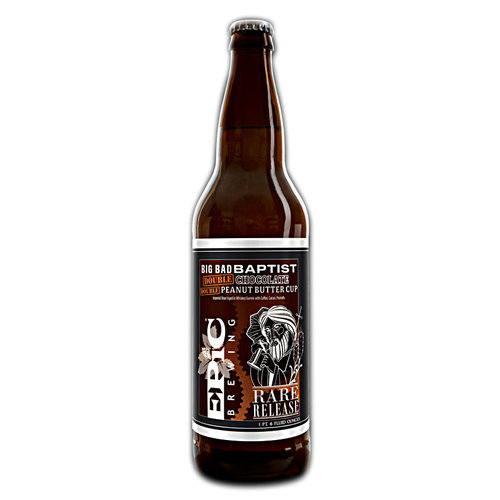 Epic Brewing "Big Bad Baptist" Double Chocolate Double Peanut Butter Cup Imperial Stout 22oz. Bottle - Denver, CO Epic Brewing "Big Bad Baptist" Double Chocolate Double Peanut Butter Cup Imperial Stout 22oz. Bottle - Denver, CO