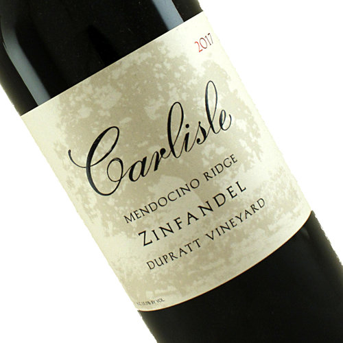 Carlisle 2017 Zinfandel DuPratt Vineyard, Mendocino Ridge, Mendocino County Carlisle 2017 Zinfandel DuPratt Vineyard, Mendocino Ridge, Mendocino County