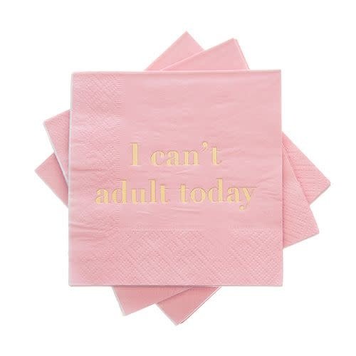 Cocktail Napkin - I Can't Adult Today Cocktail Napkin - I Can't Adult Today