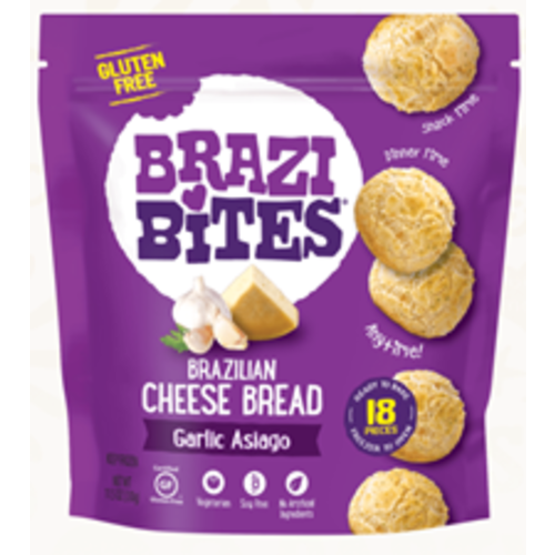 Brazi Bites Brazilian Cheese Bread, Garlic Asiago, 11.5 oz