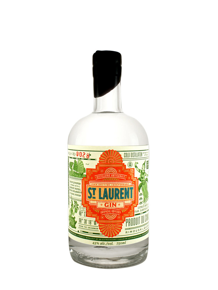Distillerie Du St. Laurent Gin Tropical Odyssey, Rimouski, Quebec 700ml